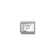 Nomination Classic oxidized LETTERS in Silver F Charm